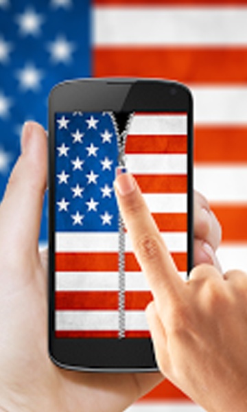 USA Flag Zipper Lock - Preview 2