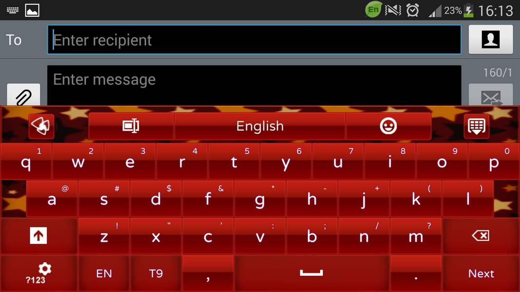 Red Star GO Keyboard Theme - Preview 4