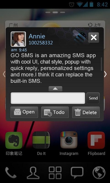 GO SMS Pro Dark Theme - Preview 6