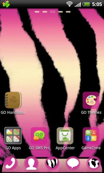 GO Launcher EX Pink Zebra - Preview 3
