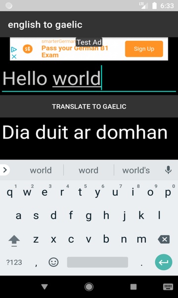 english to gaelic translator - Preview 3