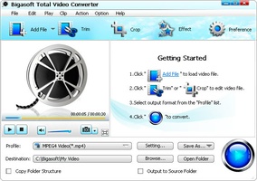 Bigasoft Total Video Converter 4.6.0.5589 pour Windows - Télécharger