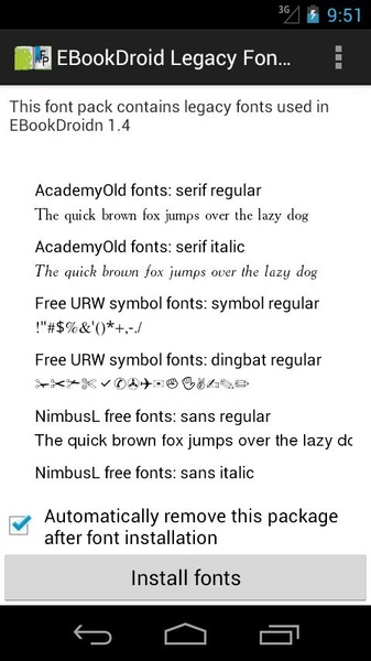 EBookDroid Legacy FontPack - Preview 2