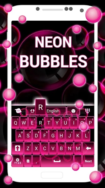 Neon Bubbles Keyboard - Preview 5
