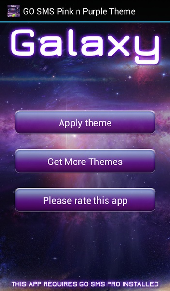 GO SMS Galaxy Theme - Preview 6
