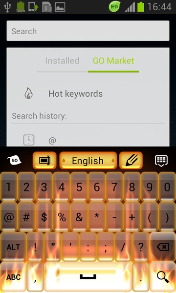Fire Keyboard GO Theme - Preview 3