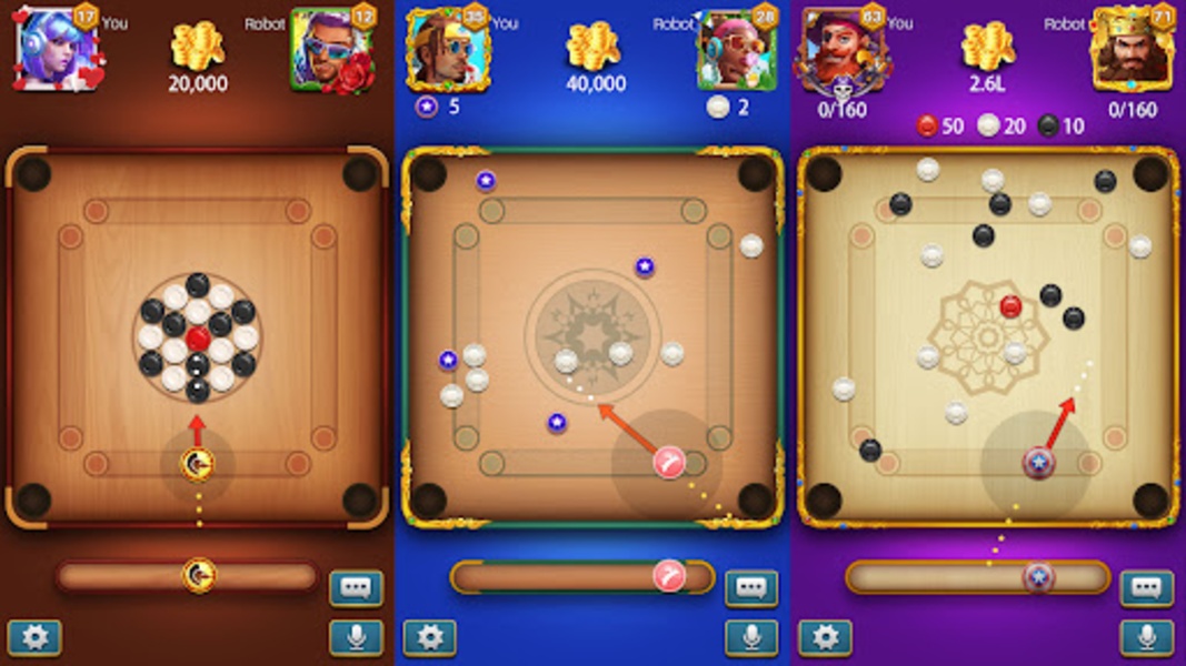 Carrom Lite-Board Offline Game - Preview 7