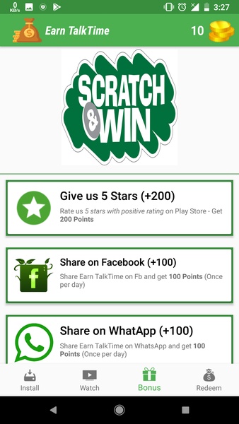 Earn TalkTime - Preview 3