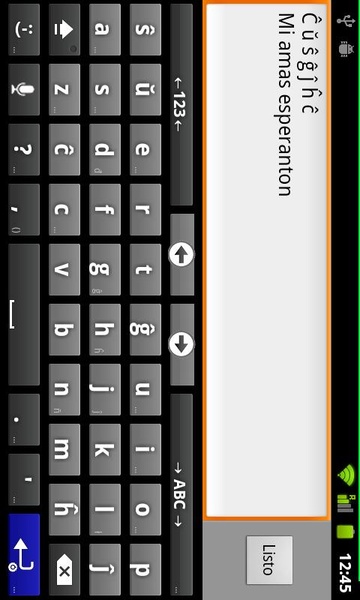 AnySoftKeyboard - Esperanto Language Pack - Preview 1