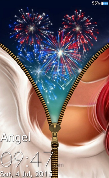 Angel Zipper Lock Screen - Preview 3