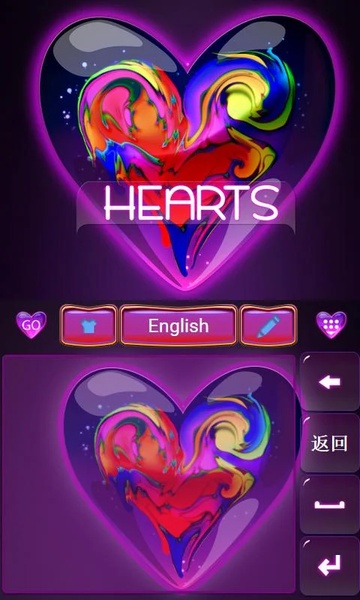 Hearts Keyboard Theme - Preview 2