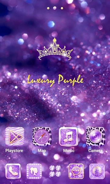 Luxury Purple GOLauncher EX Theme - Preview 4