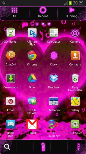 GO Launcher EX Hearts Theme - Preview 1
