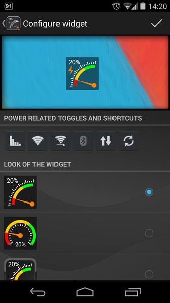 Gauge Battery Widget - Preview 4