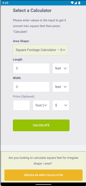 Square Footage Calculator - Preview 1