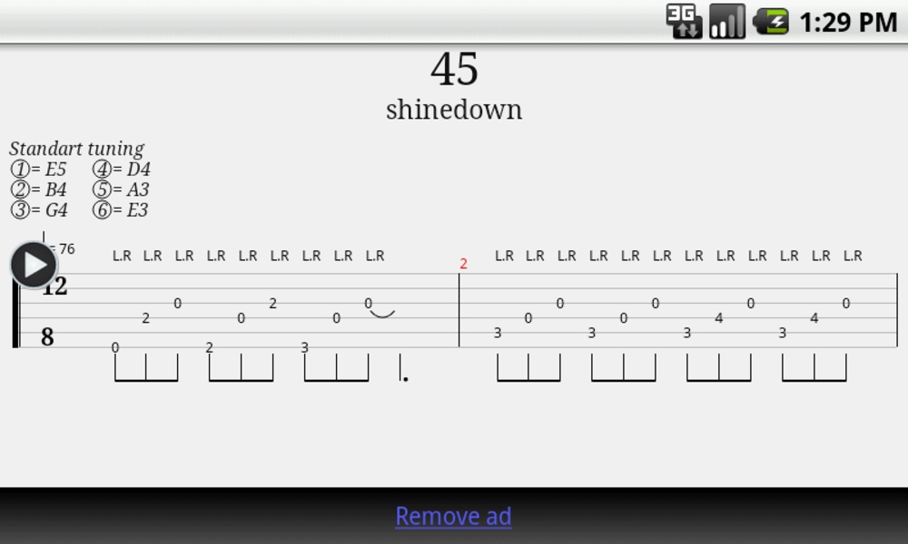 Guitar Tab Player - Preview 4
