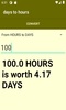 days to hours converter screenshot 1