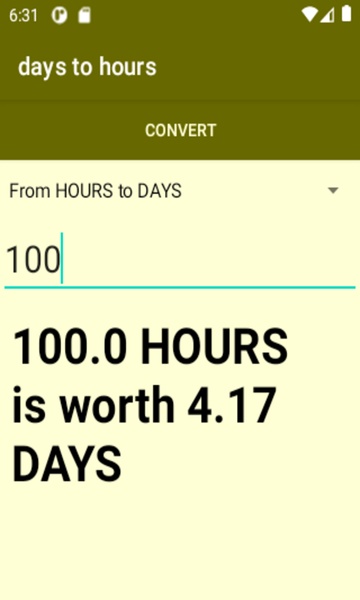 days to hours converter - Preview 1