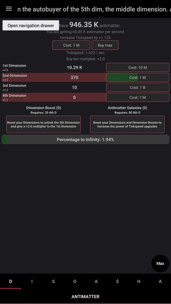 Antimatter Dimensions - Preview 3