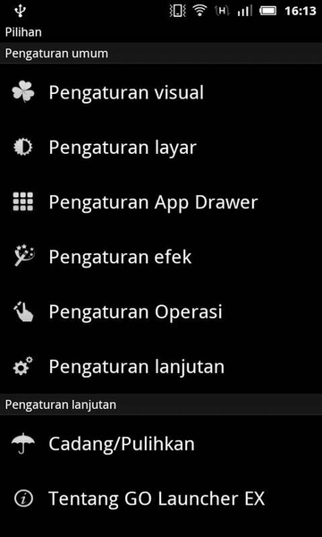 Bahasa Indonesia package for GO Launcher EX - Preview 1