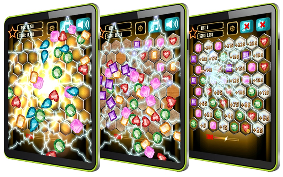 Jewels Blitz Gold Hexagon - Preview 6