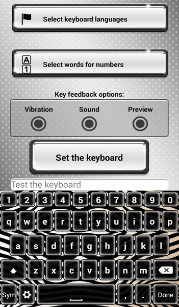 Black and White Keyboard Theme - Preview 1