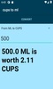 cups to ml converter screenshot 1