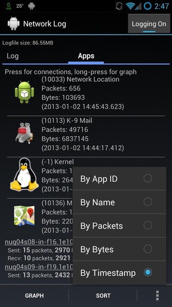 Network Log - Preview 7