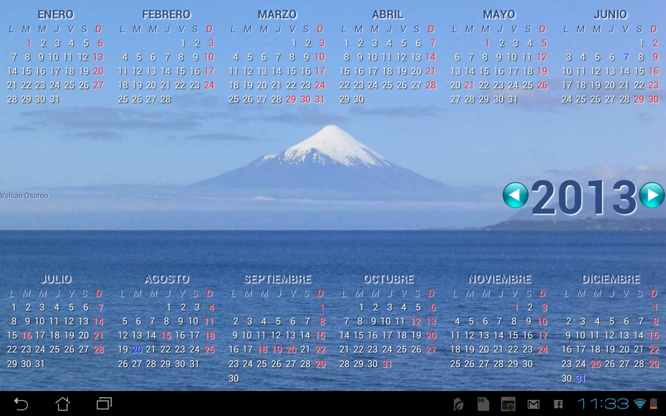 CalendarioCL - Preview 2