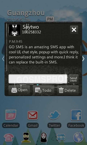 GO SMS Pro Thief Theme - Preview 3