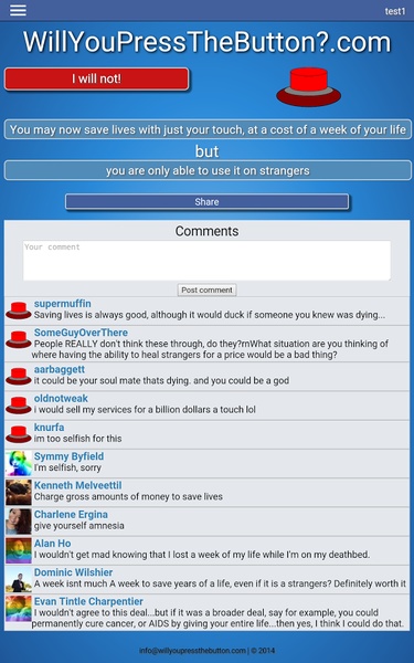 Will You Press The Button? APK (Android App) - Скачать Бесплатно