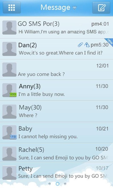 GO SMS Pro GO1.0 Theme - Preview 2