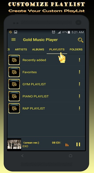 Gold Music Player - Preview 6