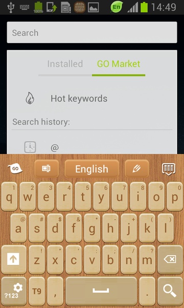 Wood Keyboard Go Theme - Preview 5