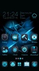 Cyan+Black Go Launcher Theme screenshot 4