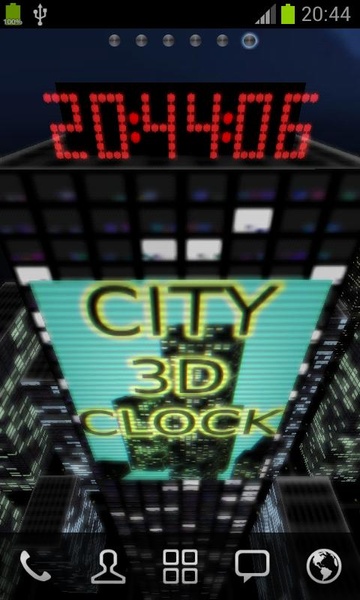 3D Night City Clock - Preview 3