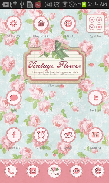 Vintage flower Go Launcher EX - Preview 4
