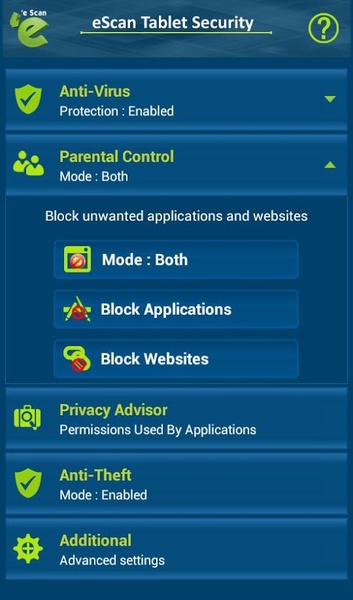 eScan Tablet Security - Preview 16