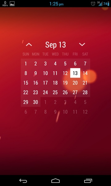 Monthly Calendar Widget - Preview 3