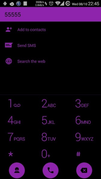 ExDialer Flat BlackPurple theme - Preview 4
