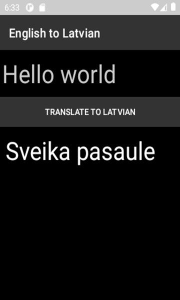 English to Latvian translator - Preview 3