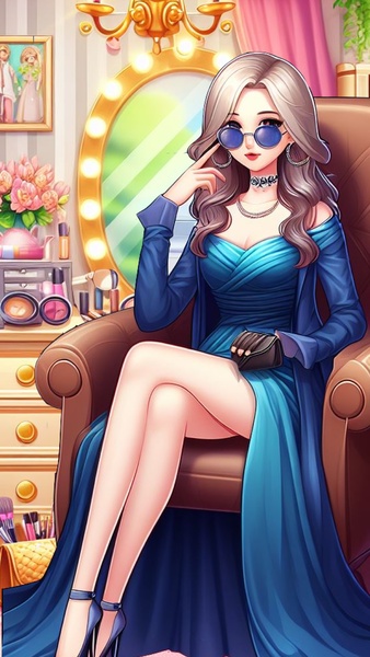 green emerald velvet dress Super Stylist Game: Dress Up