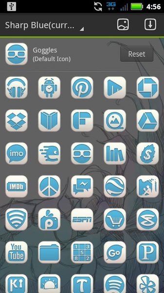 Sharp Blue GOLauncher EX Theme - Preview 1