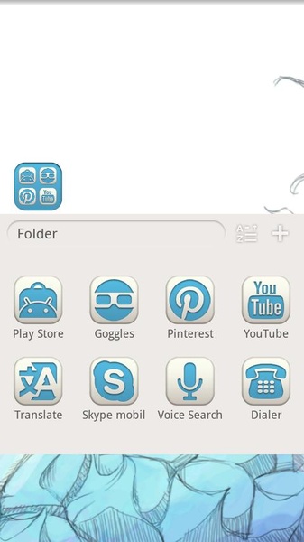 Sharp Blue GOLauncher EX Theme - Preview 4