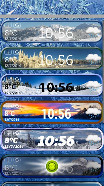 Winter Weather Clock Widget - Preview 4