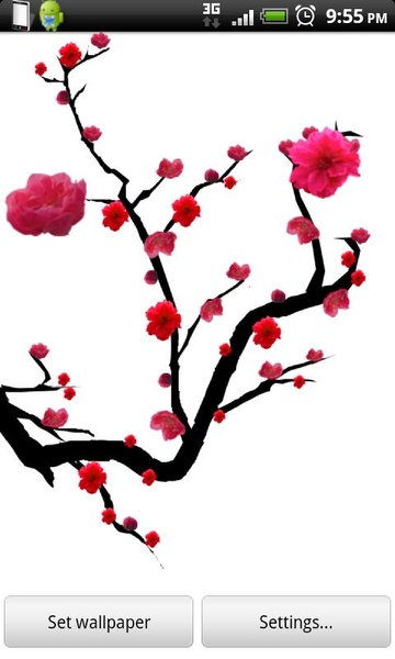 Red Sakura Live Wallpaper - Preview 1