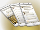SMS Messages Frame White Gold screenshot 1
