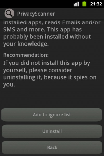 PrivacyScanner - Preview 1