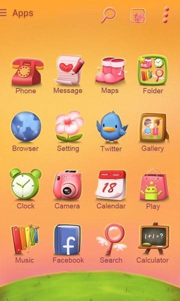 sweetlove GOLauncher EX Theme - Preview 3