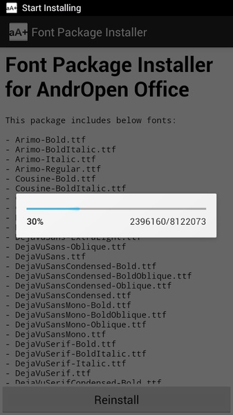 Font Pack for AndrOpen Office - Preview 1